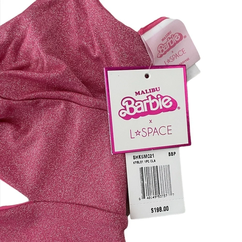 NWT L*SPACE Kyslee One Piece Classic Malibu Barbie Swimsuit - Picture 3 of 10